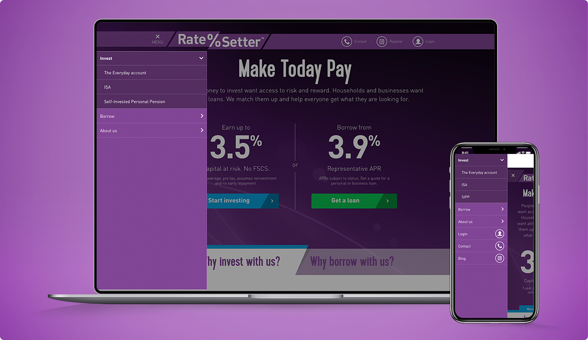 The original RateSetter website