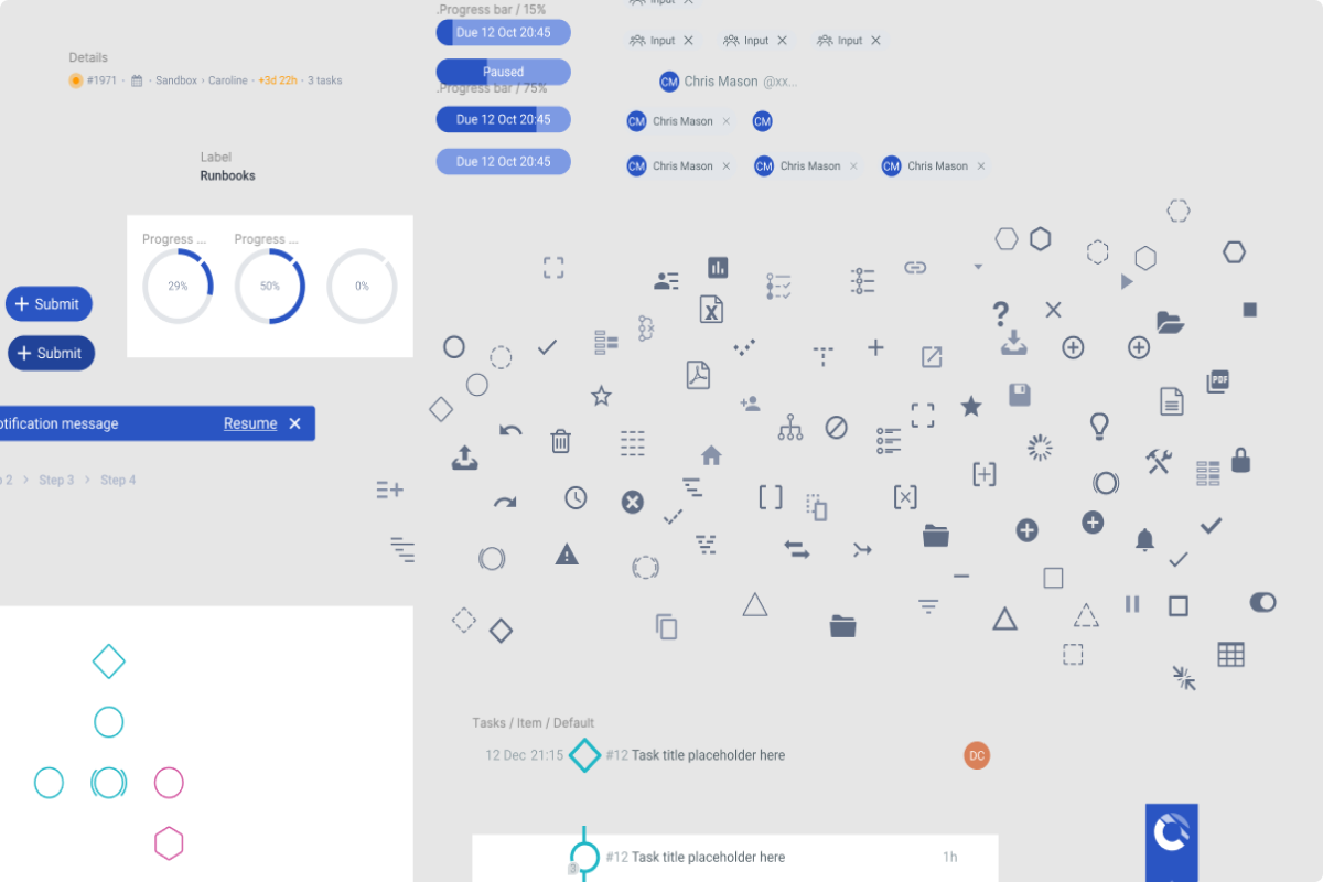 SaaS design system: buttons