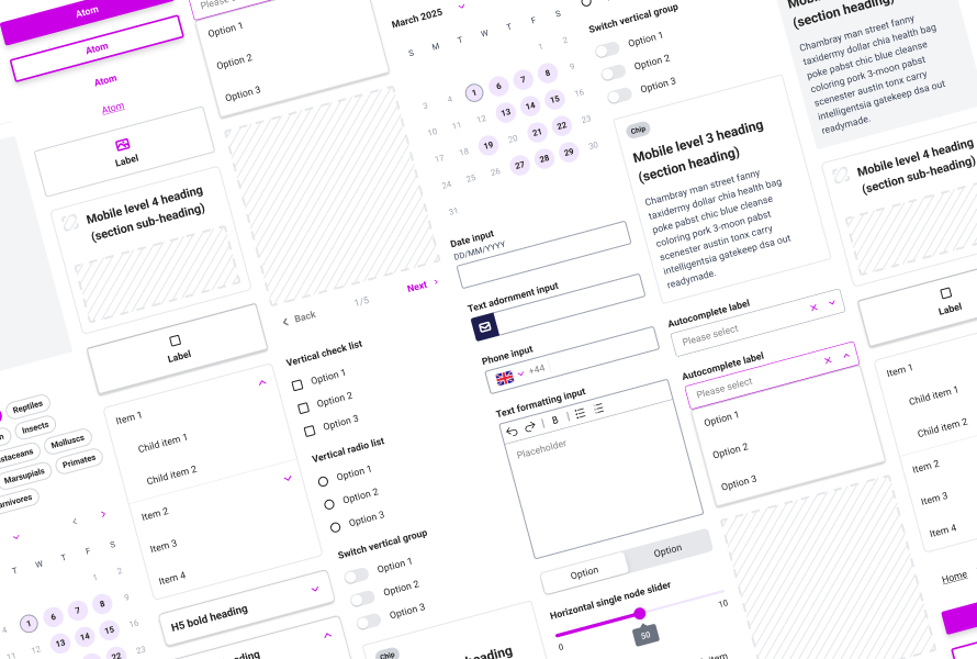 Accordion component library page