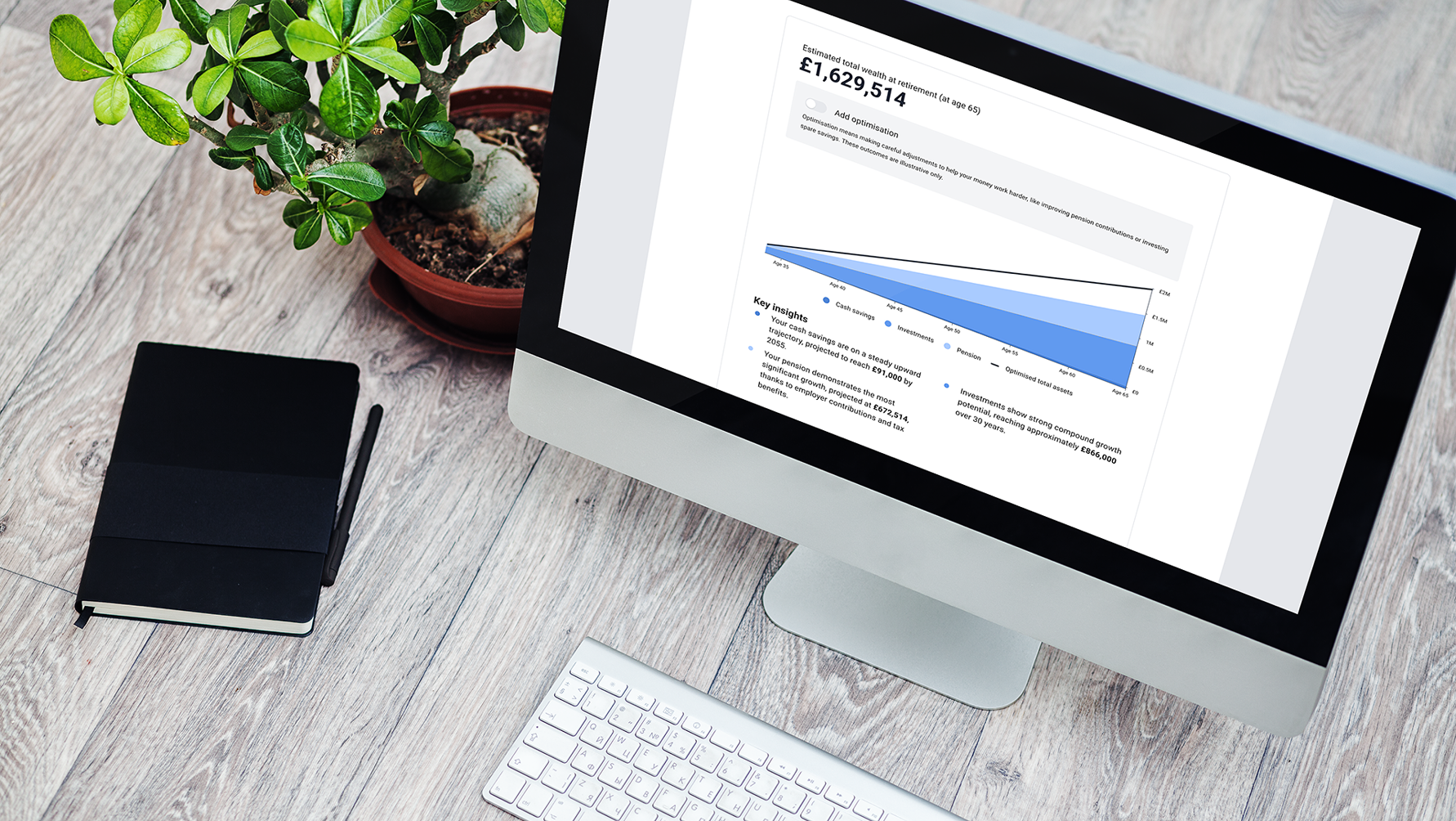 Onboarding wealth projection